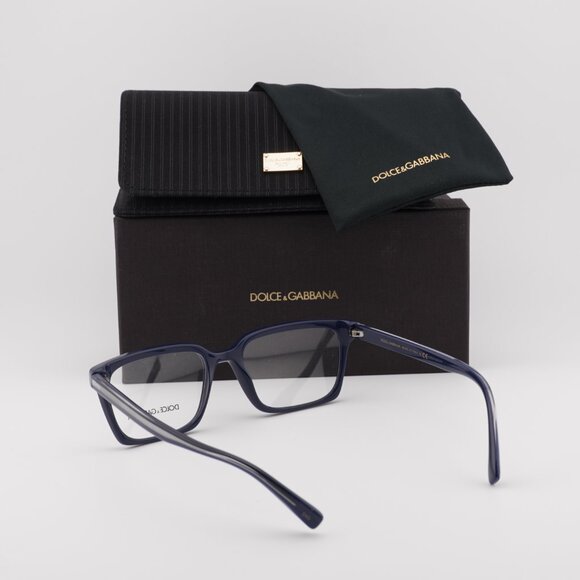 Dolce & Gabbana DG3337 3280 Rectangle Eyeglasses 55mm - Blue - Picture 9 of 9